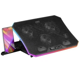 Mars Gaming MNBC6 Soporte refrigerante para portátiles hasta 19" con iluminación LED